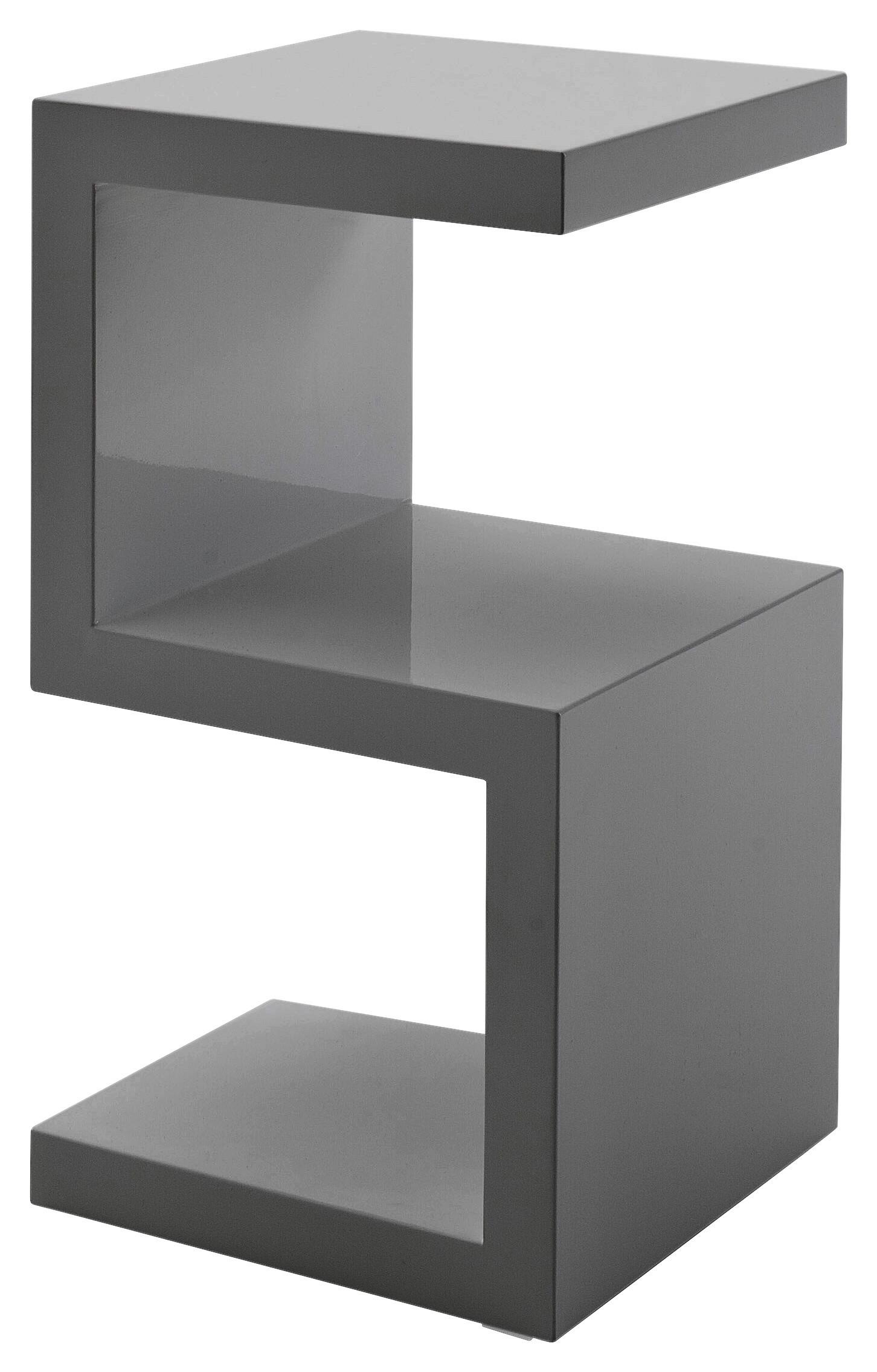 Beistelltisch S-Form Tuscany, Grau - Grau, Design, Holzwerkstoff (32/59/32cm) - Livetastic