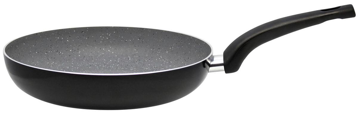 Bratpfanne Dolomit Ø 24,5 cm Antihaftbeschichtet - Schwarz/Grau, Basics, Metall (24,5/5cm)