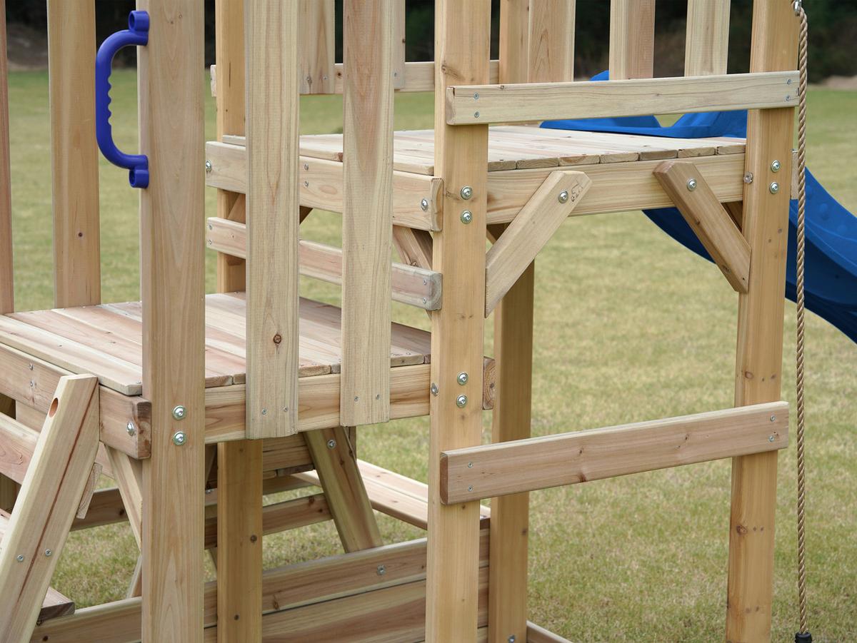 Spielturm A030.501.00 - Blau, KONVENTIONELL, Holz (366/267/383cm) - Ambia Garden