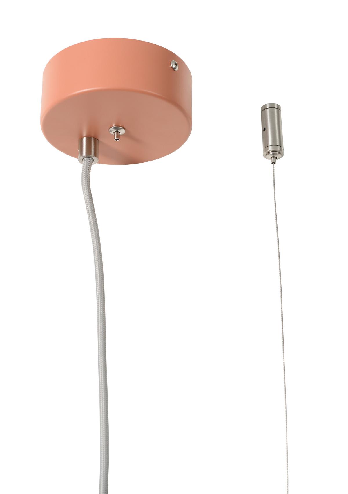 Hängeleuchte Marseille H: 176 cm höhenverstellbar - Terracotta, Design, Metall (47/176/23cm) - It's about Romi