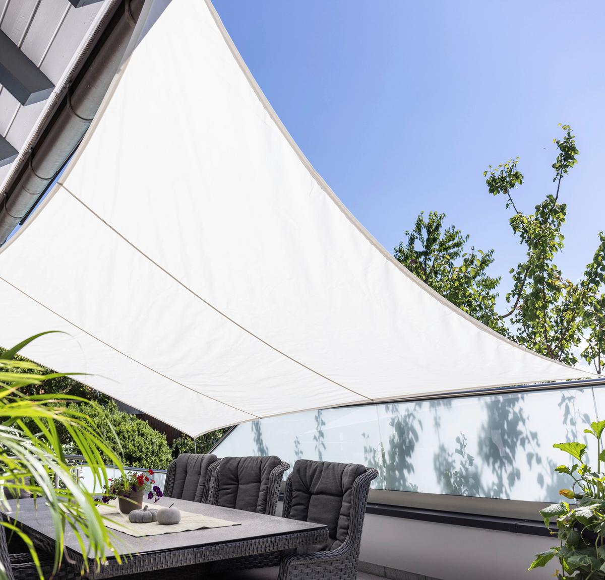 Sonnensegel Rechteck 3x4 m Cannes Re - Weiß, Basics, Kunststoff (300/400cm) - Windhager