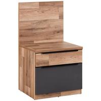 NOČNÍ STOLEK JAMES - barvy dubu/černá, Konvenční, kompozitní dřevo/plast (48/88,3/37,2cm) - James Wood