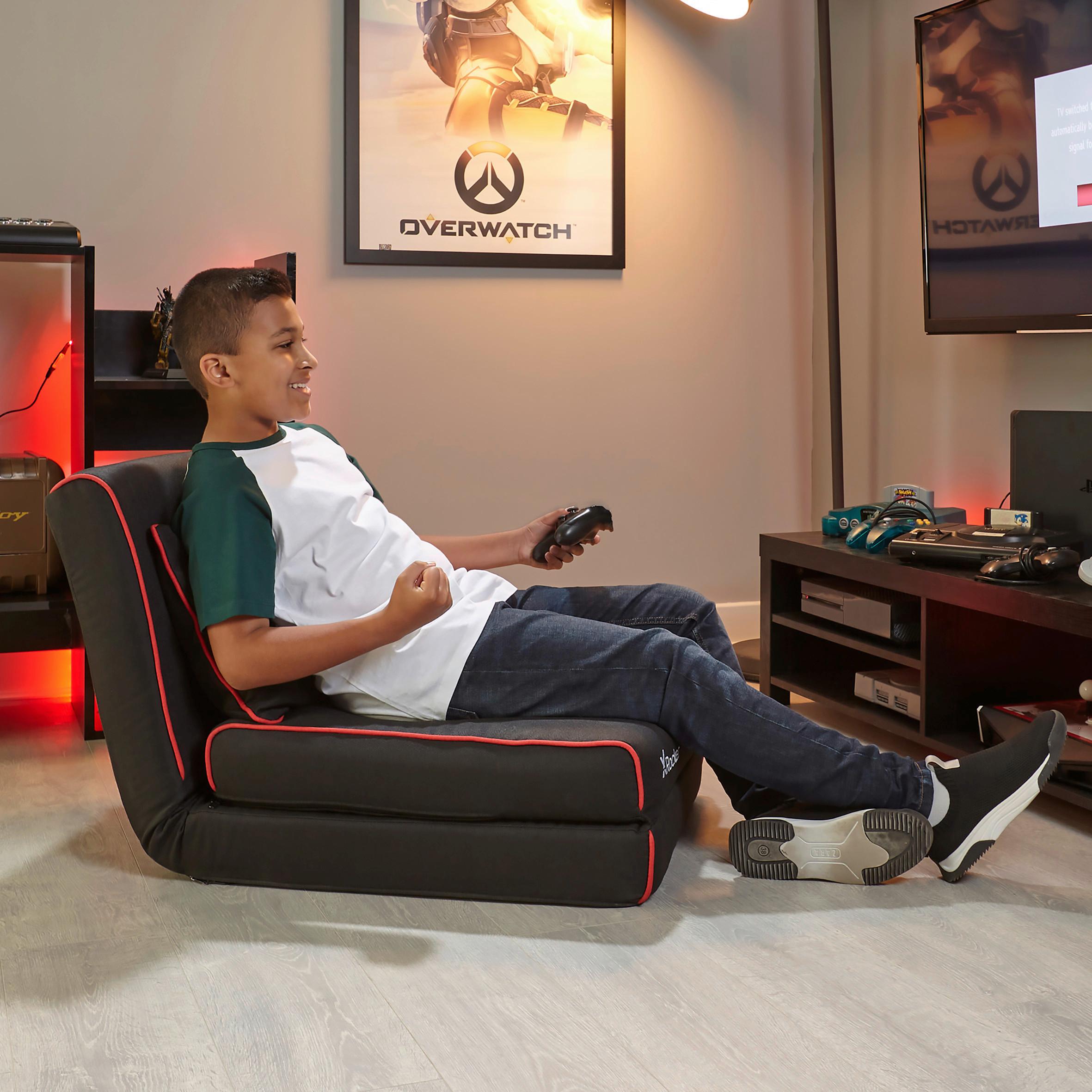 Gamingsessel Rot/Schwarz/Weiß, B: 61 cm - Rot/Schwarz, MODERN, Kunststoff/Textil (61/81/59cm) - X Rocker