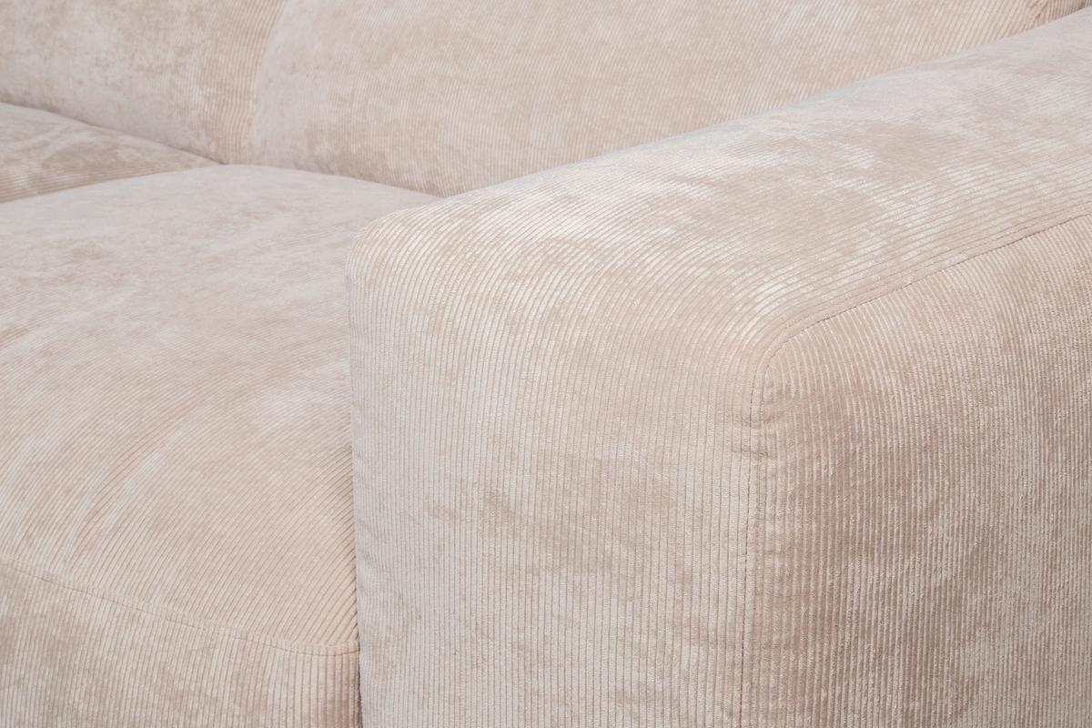 ECKSOFA Hannah Beige S: 170x343cm - Beige/Schwarz, Design, Textil (170/343cm) - MID.YOU