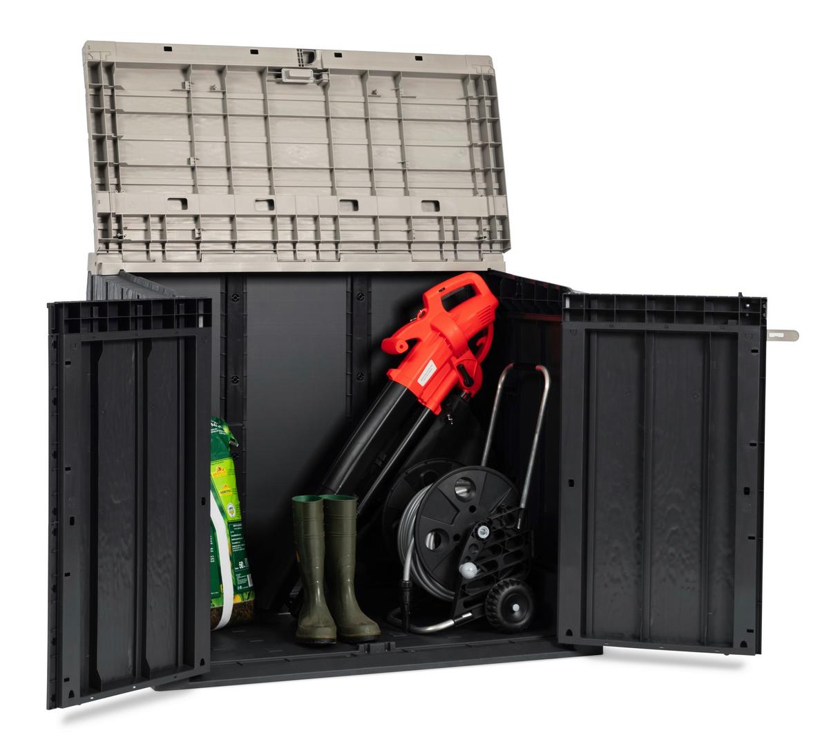 Geräteschrank Store Away Anthrazit/Hellgrau versperrbar - Anthrazit/Hellgrau, Basics, Kunststoff (129,5/111/74,5cm)