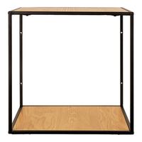 Wandregal Vita Braun Schwarz B: 36 Cm - Schwarz/Braun, Design, Holz/Metall (36/36/36cm)