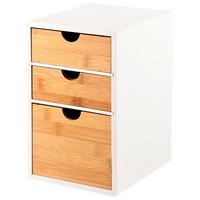 Schubladenbox Organizer - Hellbraun/Weiß, Basics, Holz/Holzwerkstoff (17,5/21,5/27,5cm) - Kesper