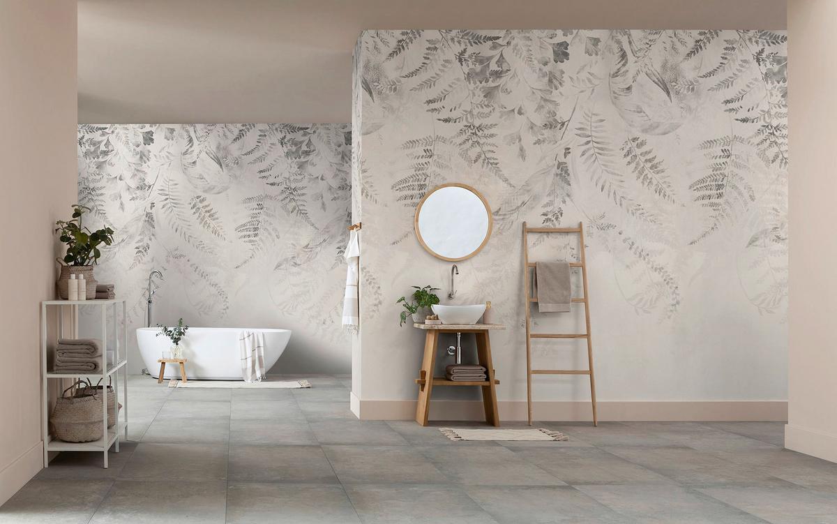 Vliestapete Illuminating Ivy - Schwarz/Weiß, Basics (200/250cm) - Komar