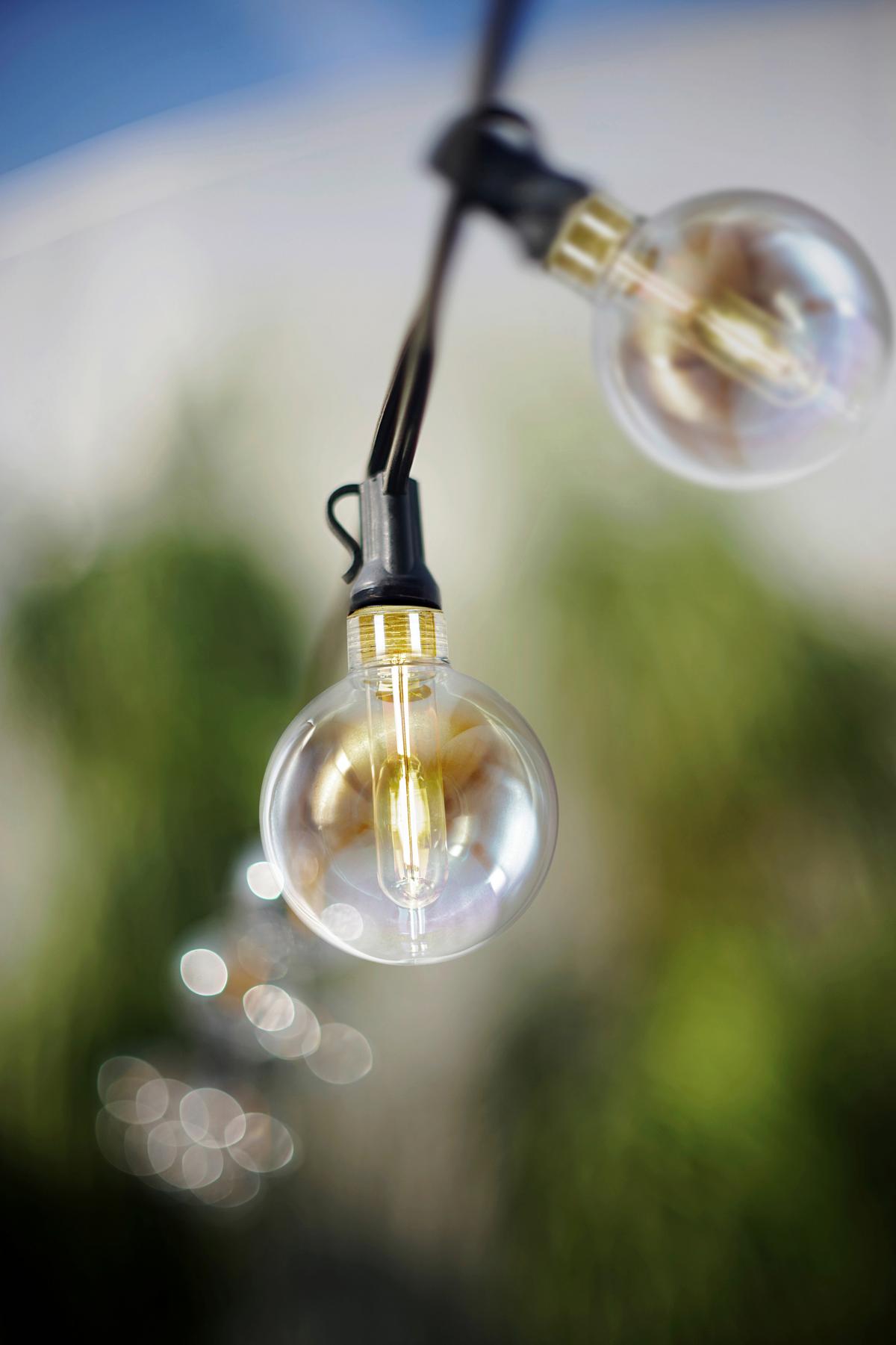 LED ŽÁROVKA DEKO - perleť, Romantický / Rustikální, kov/sklo (9,5/13,8cm) - Mömax