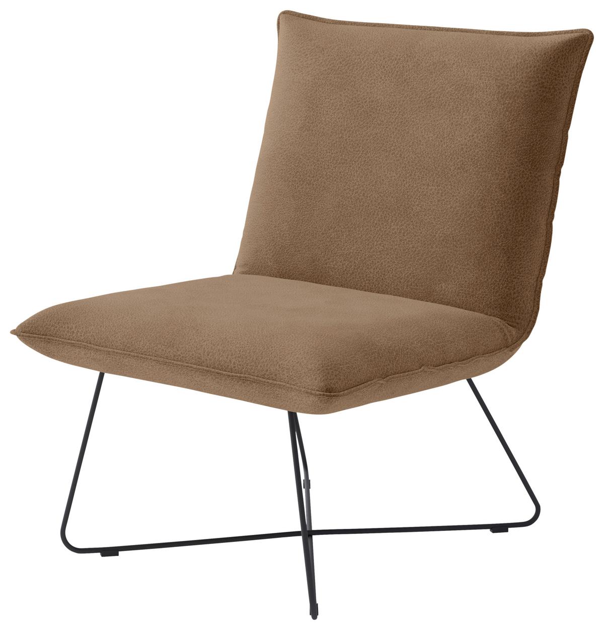 Sessel Skyway Braun B: 81 cm - Schwarz/Braun, Design, Textil (81/84/68cm) - Livetastic