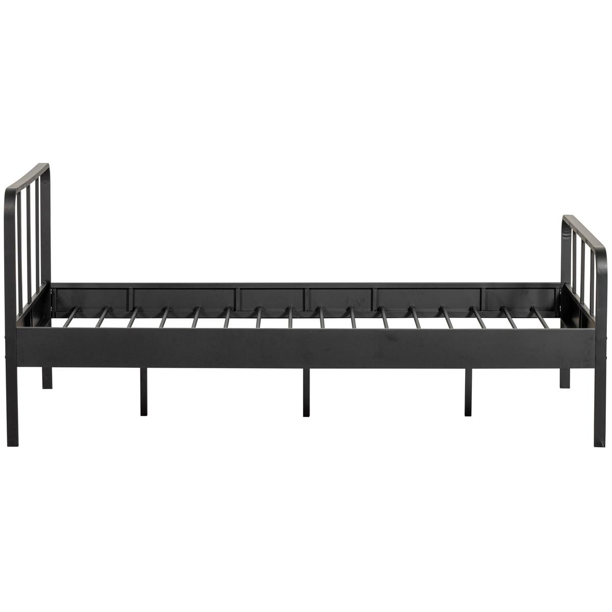 METALLBETT Mees Schwarz 120x200cm - Schwarz, Basics, Metall (120/200cm) - MID.YOU