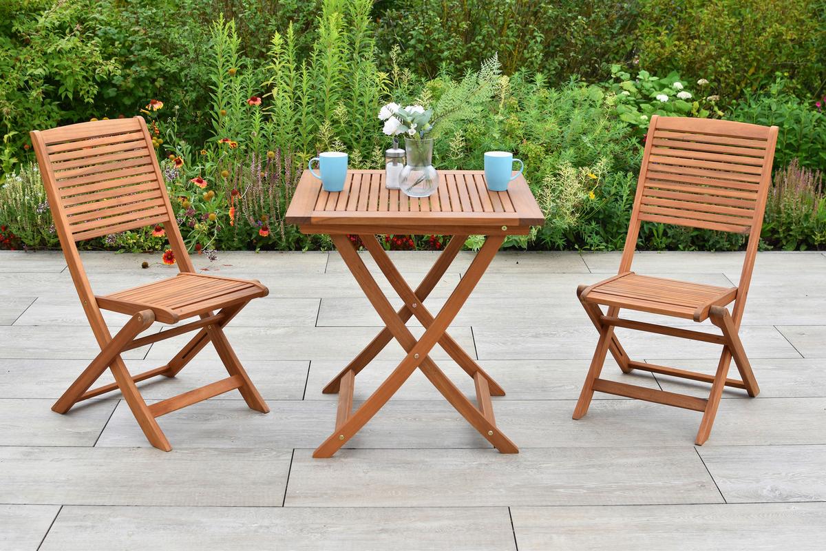 Klappsessel Bali 2er-set Aus Akazie - Akaziefarben, KONVENTIONELL, Holz (47/89/62cm) - Gardenson