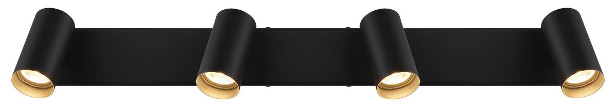 LED-Strahler 3000k, 21w - Schwarzchrom/Schwarz, Design, Metall (56/6/11cm) - Globo