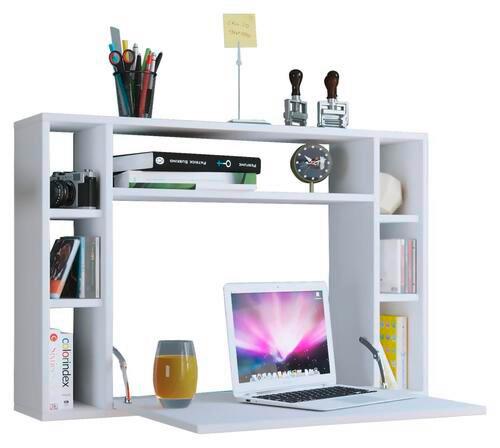 Laptoptisch Wandila B: 90 cm Weiß - Weiß, KONVENTIONELL, Holzwerkstoff (90/20/60cm) - MID.YOU