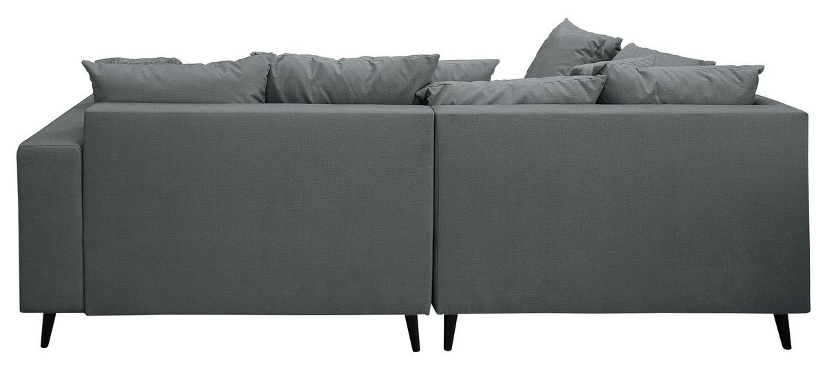 Ecksofa Pruno Dunkelgrau S: 174x247 Cm - Dunkelgrau/Schwarz, Design, Textil (174/247cm) - MID.YOU