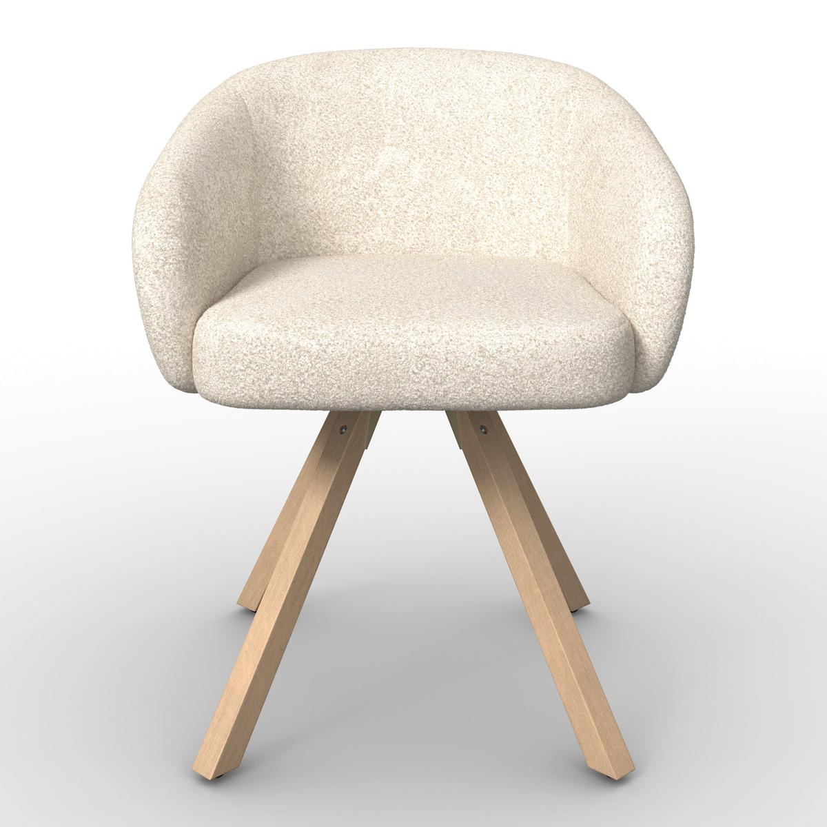 ŽIDLE S PODRUČKAMI NAYA - krémová/barvy buku, Moderní, dřevo/textil (62/65/81cm) - Bessagi Home