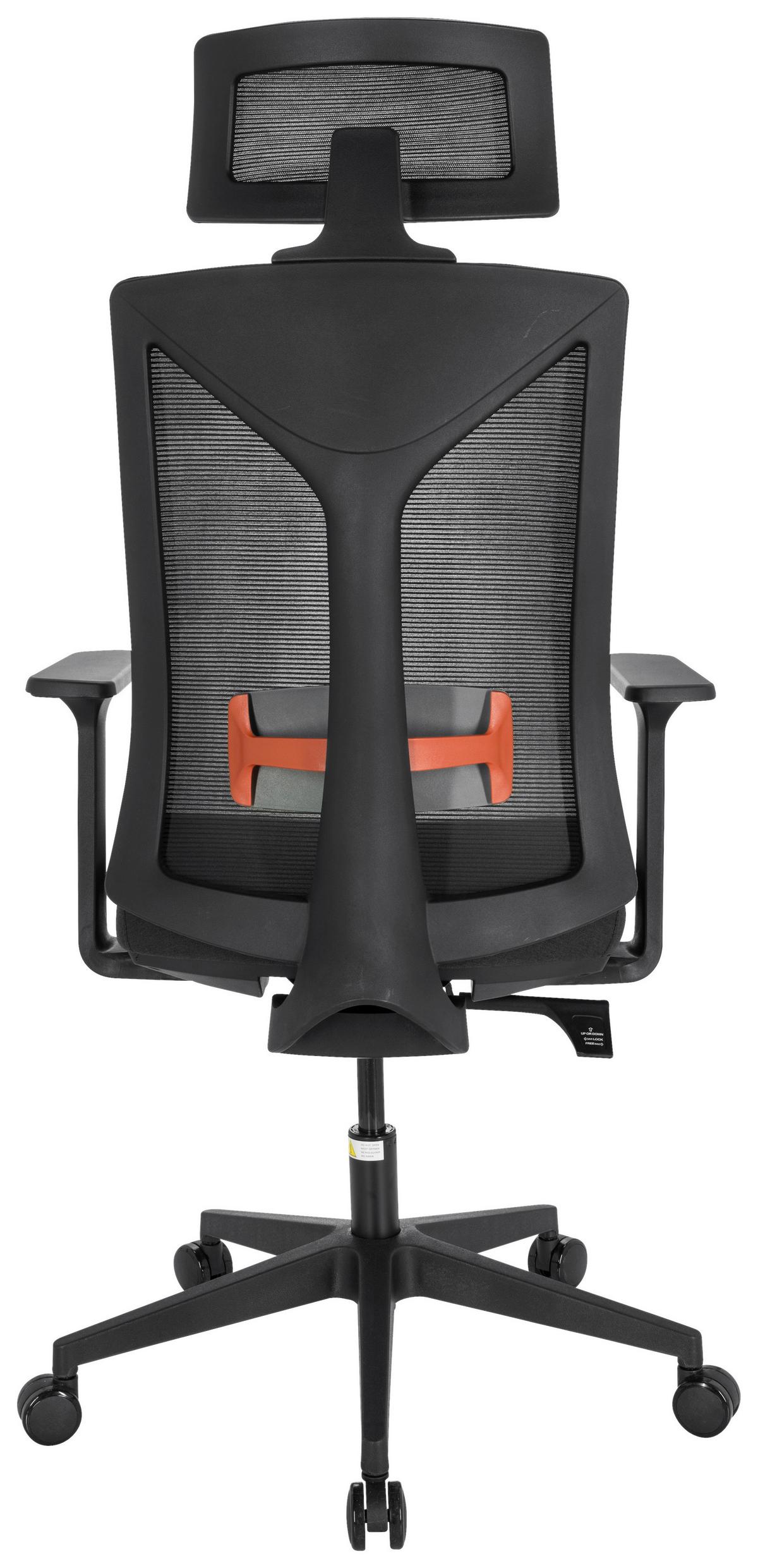 Drehstuhl Kodiak Schwarz - Schwarz, MODERN, Kunststoff/Textil (68/121/68cm) - MID.YOU
