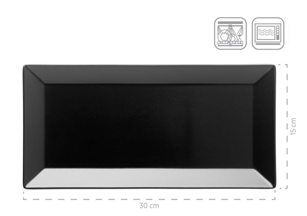 Schalen-Set Aus Porzellan Schwarz Manhatten City 4--Teilig. - Schwarz, Basics, Keramik - Mäser