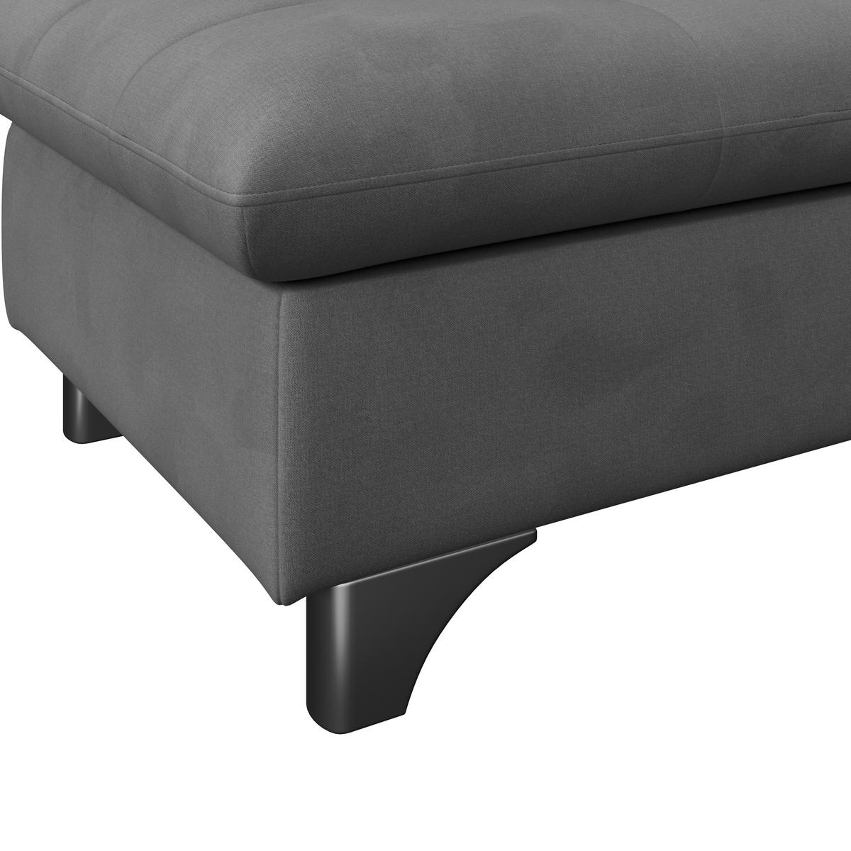 Hocker Gemini Dunkelgrau, B: 108cm - Chromfarben/Dunkelgrau, KONVENTIONELL, Textil (108/46/108cm)