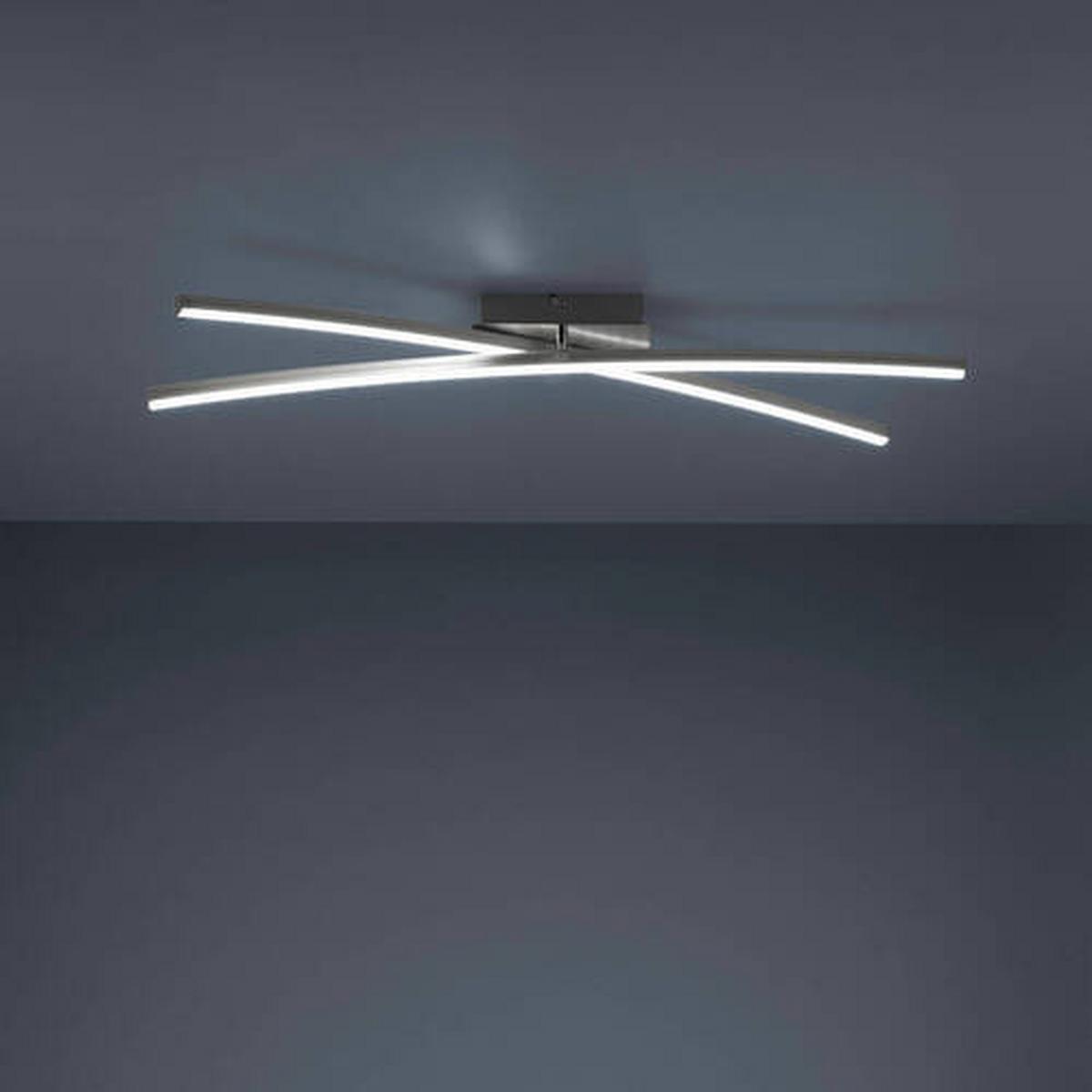 Led-deckenleuchte Alina L: 80,5 Cm Mit Farbwechsler - Silberfarben, Design, Kunststoff/Metall (80,5/80,5/11cm)