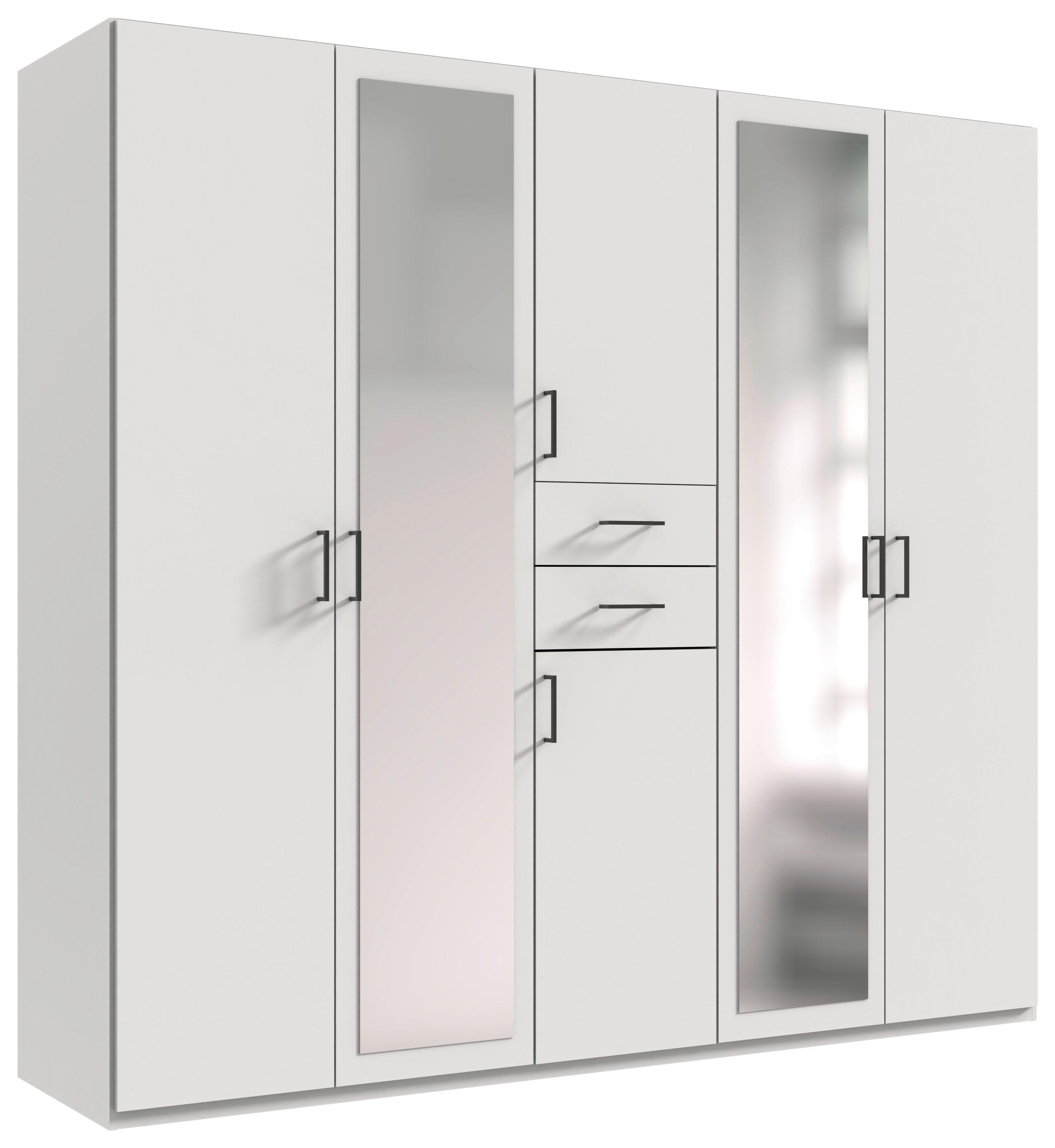 Šatní skŕíň DILLINGEN - bílá/černá, Konvenční, kompozitní dřevo/plast (225/208/58cm) - Mömax