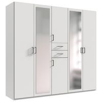 Šatní skŕíň DILLINGEN - bílá/černá, Konvenční, kompozitní dřevo/plast (225/208/58cm) - Mömax