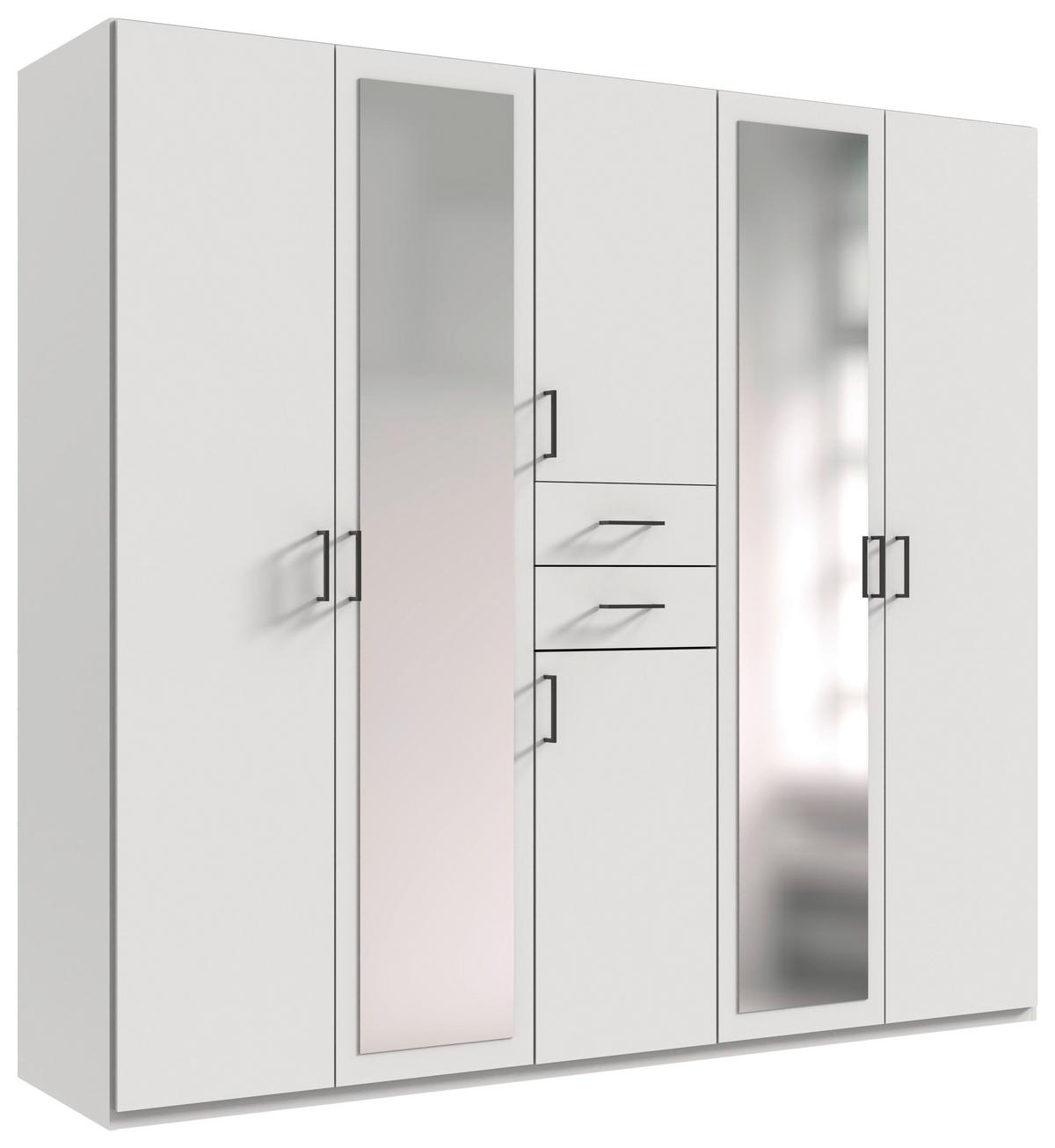 Šatní skŕíň DILLINGEN - bílá/černá, Konvenční, kompozitní dřevo/plast (225/208/58cm) - Mömax