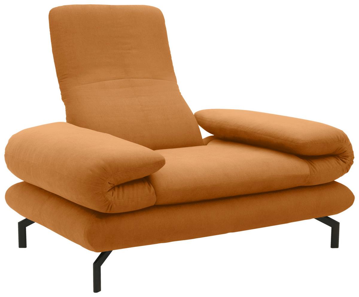 Sessel Looks Xiii - Schwarz/Honig, Design, Textil (139 (197)/83 (110)/98cm) - LOOKS by W.Joop