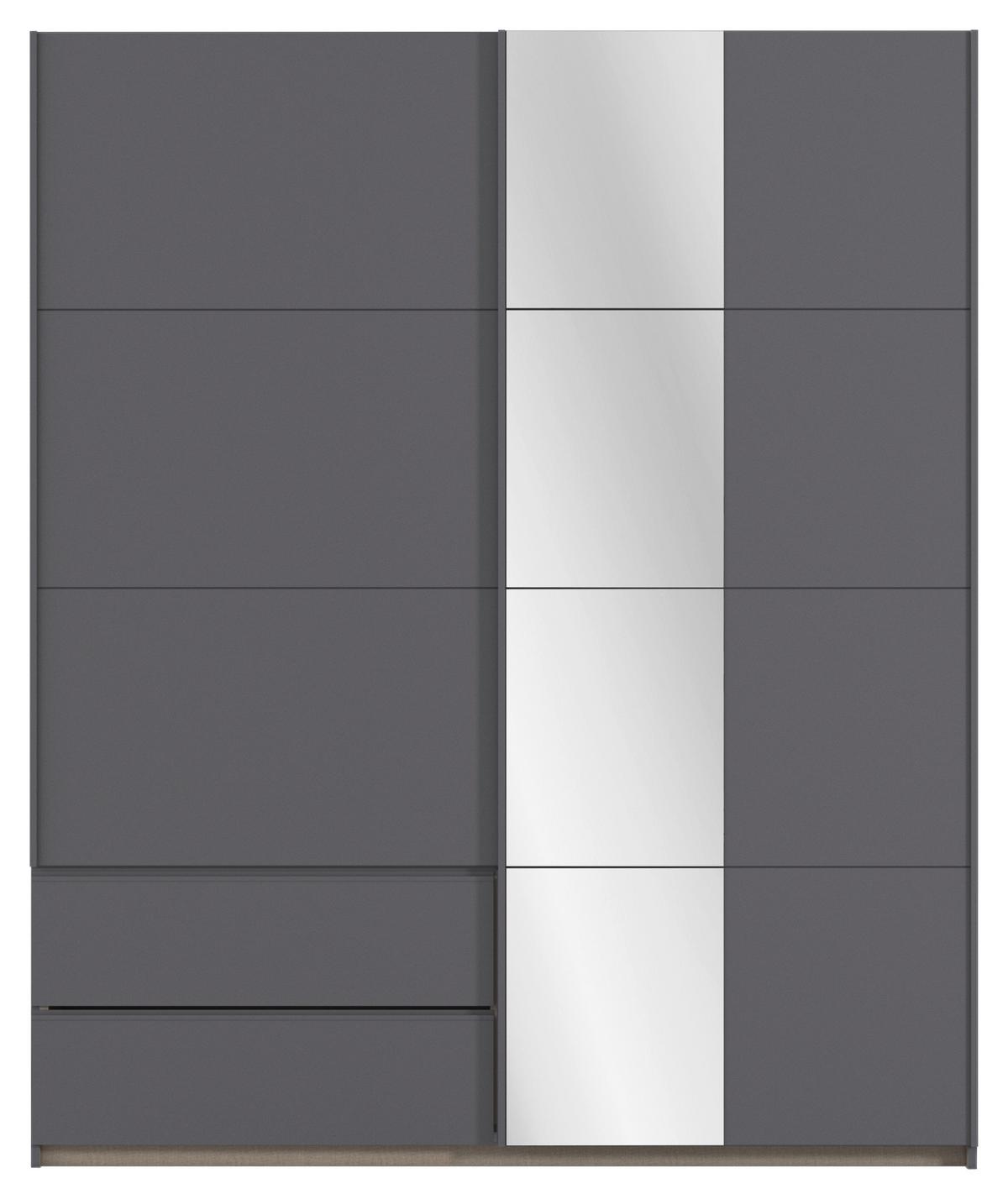 Schwebetürenschrank Stoke Grau B: 175 cm - Grau, MODERN, Holzwerkstoff (175/210/59cm) - Rauch Möbel