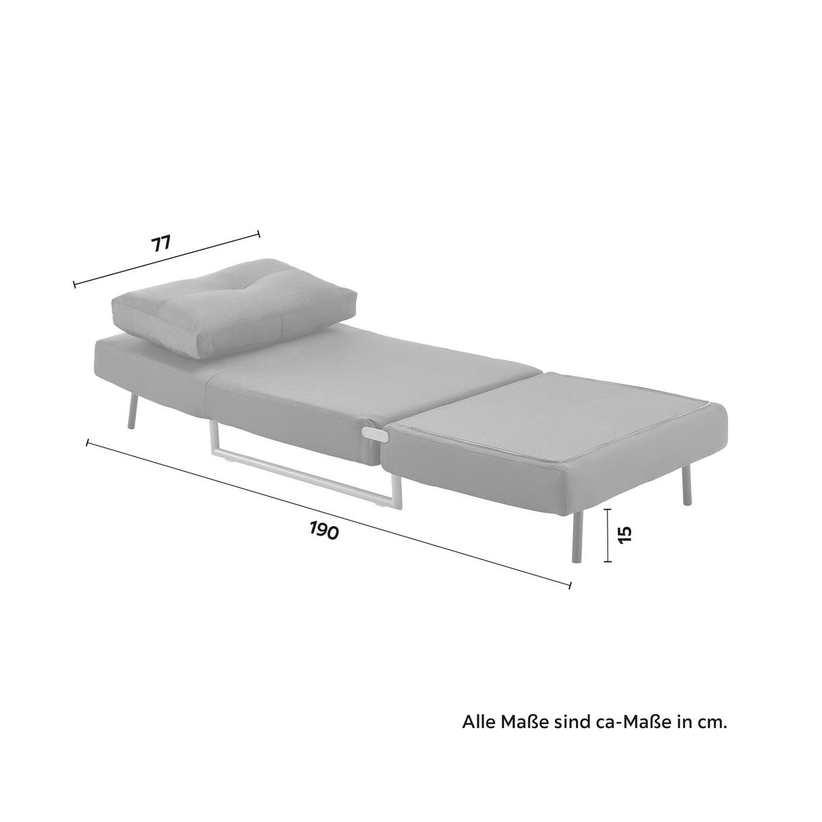 Rozkladacia pohovka Malic tmavosivé - farba duba/tmavosivá, Modern, kov/textil (80/84/90cm) - Bessagi Home