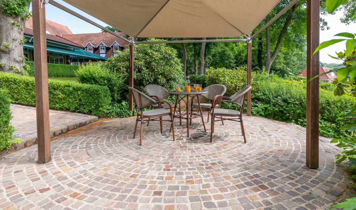 Gartenmöbel Set 3-Tlg. Maui Metall/Textil - Sandfarben/Beige, Basics, Textil/Metall (70/74cm) - Gardenson