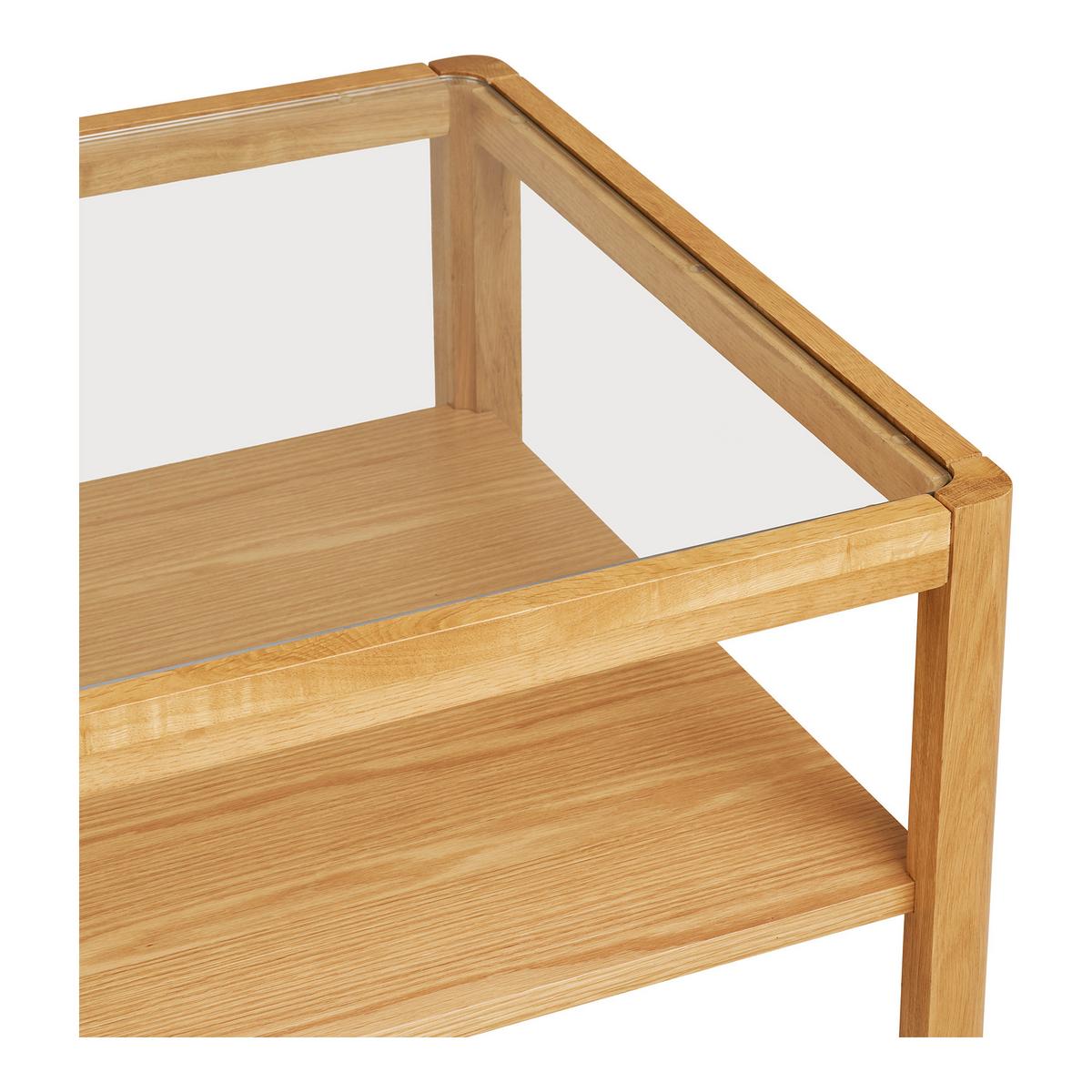 Couchtisch Lourmarin Eichefarben B: 110cm - Eichefarben, Design, Glas/Holz (110/60/45cm) - MID.YOU