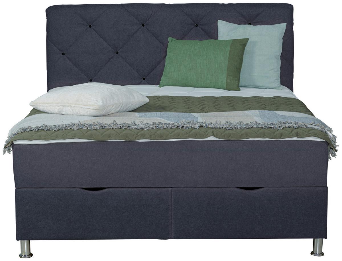 Box-ágy Black Diamond - antracit, Design, textil (160/200cm) - Modern Living