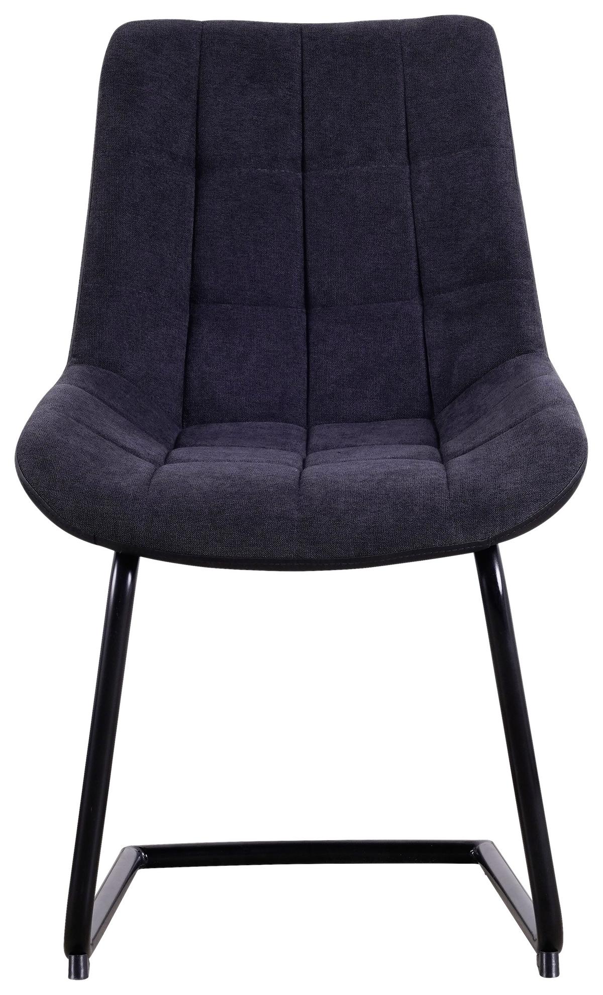 Židle MARILEA 1 +1 zdarma (1*kus=2 Produkty) - černá/tmavě šedá, Moderní, kov/textil (53/86/61cm) - Based