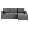 Ecksofa Grenwood Dunkelgrau S: 200x144 cm - Chromfarben/Dunkelgrau, Design, Textil (200/144cm) - MID.YOU