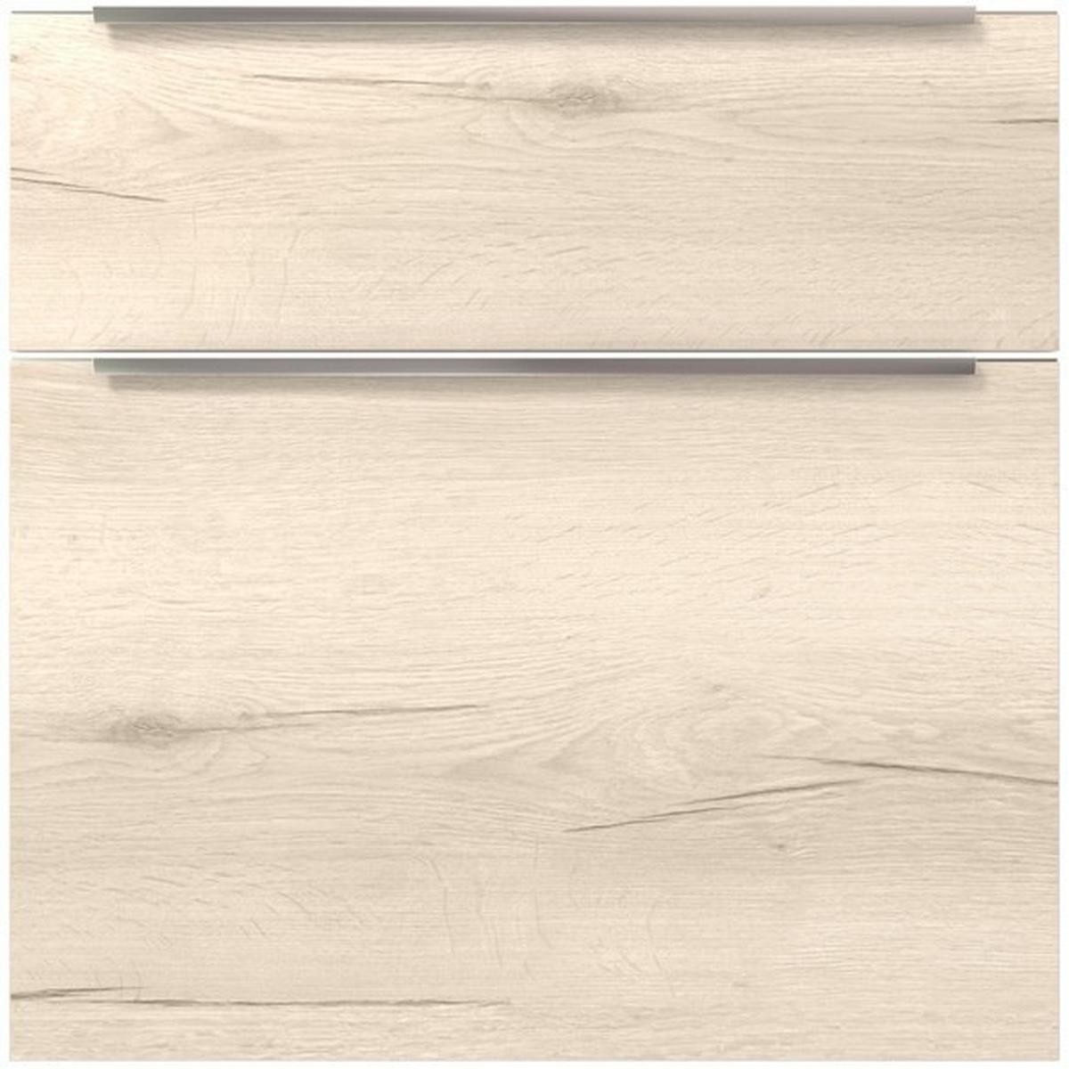 Badmöbel-set 4-tlg. Singapur B: Ca. 240 Cm Weiß/eiche Dekor - Eichefarben/Weiß, Holzwerkstoff (240cm) - Vertico