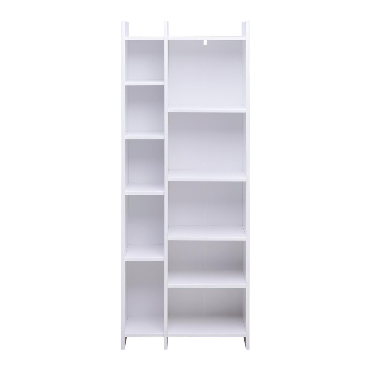 REGÁL BENNY -EXKLUSIV- - bílá/černá, Moderní, kompozitní dřevo/plast (60/156/32cm) - Mömax