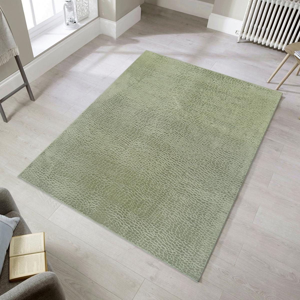 FELLTEPPICH GRAYSON - Grün, Textil (120/160cm) - Luca Bessoni
