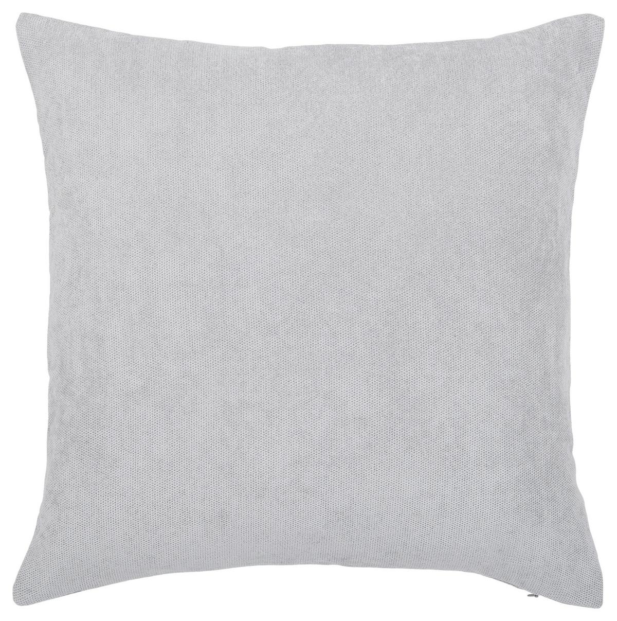 Zierkissen Campino 45x45 cm Polyester Silberfarben + Zipp - Silberfarben, MODERN, Textil (45/45cm) - Luca Bessoni