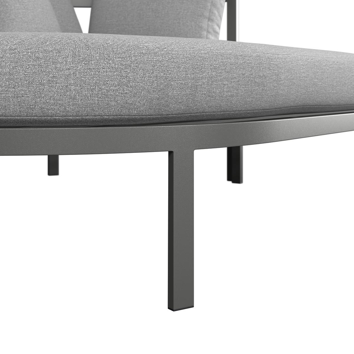 Sonneninsel Zadar - Dunkelgrau, MODERN, Textil/Metall (178/152/90cm) - Beldano