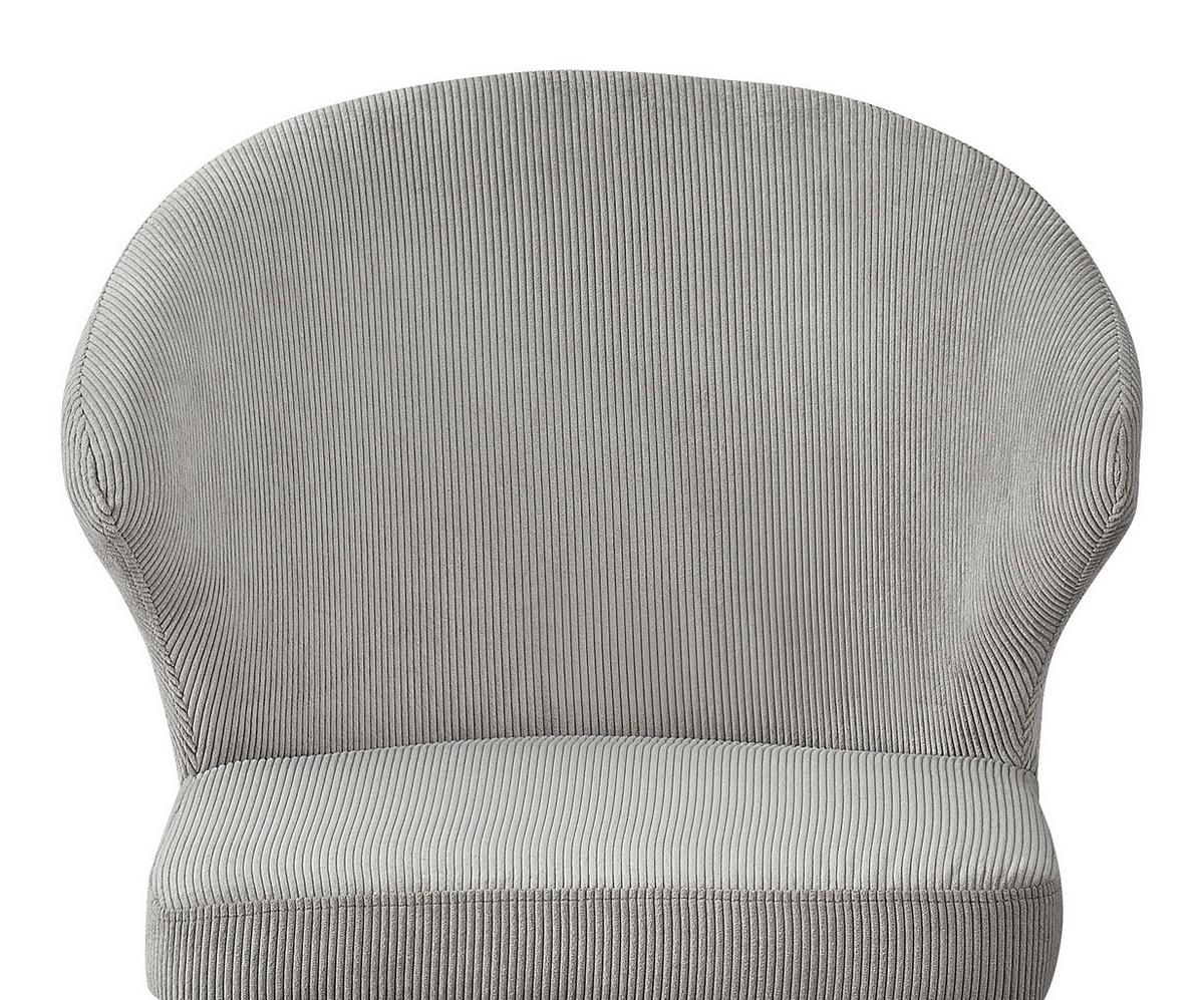 Stolička s podrúčkami sivá - čierna/sivá, Lifestyle, kov/textil (55/82/58cm) - Based