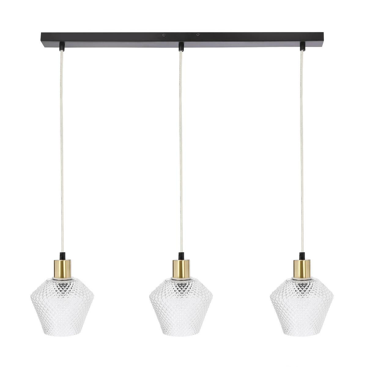 Pendelleuchte 33-36346 Greniko - Transparent/Goldfarben, KONVENTIONELL, Metall (70/14/120cm)
