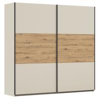 Schwebetürenschrank Neo Champagner Eiche Artisan Dekor - Champagner/Eiche Artisan, MODERN, Holzwerkstoff (218/210/59cm) - Rauch Möbel