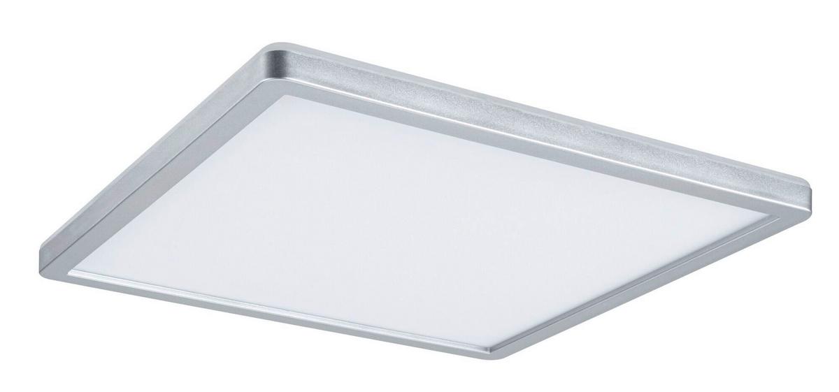 Led-paneel L: 29,3 Cm 71008 - Chromfarben, Basics, Kunststoff (29,3/29,3/2,8cm) - Paulmann