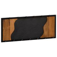 Nástenný vešiak mangové drevo - hnedá/čierna, Lifestyle, kov/drevo (80/36/6cm) - MID.YOU