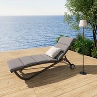 ZÁHRADNÉ LEŽADLO OTTI - sivá/antracitová, Basics, kov/textil (211/44/75cm) - Mömax