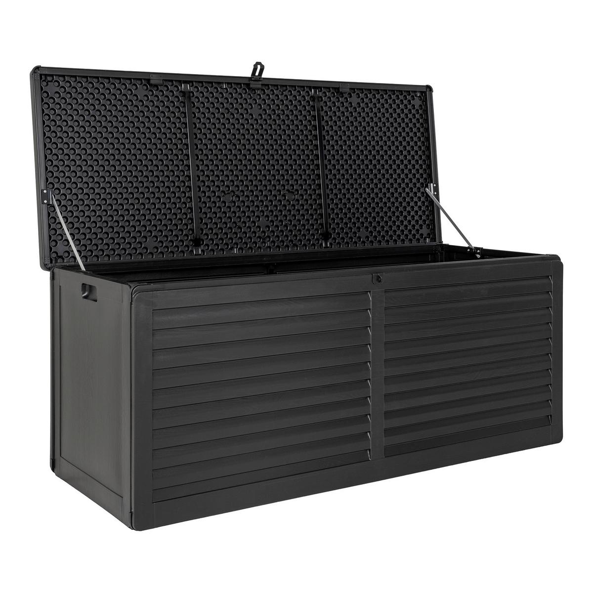 Kissenbox Dubrovnik Schwarz B: 146,5 cm - Schwarz, MODERN, Kunststoff (146.5/64.5/61cm) - MID.YOU