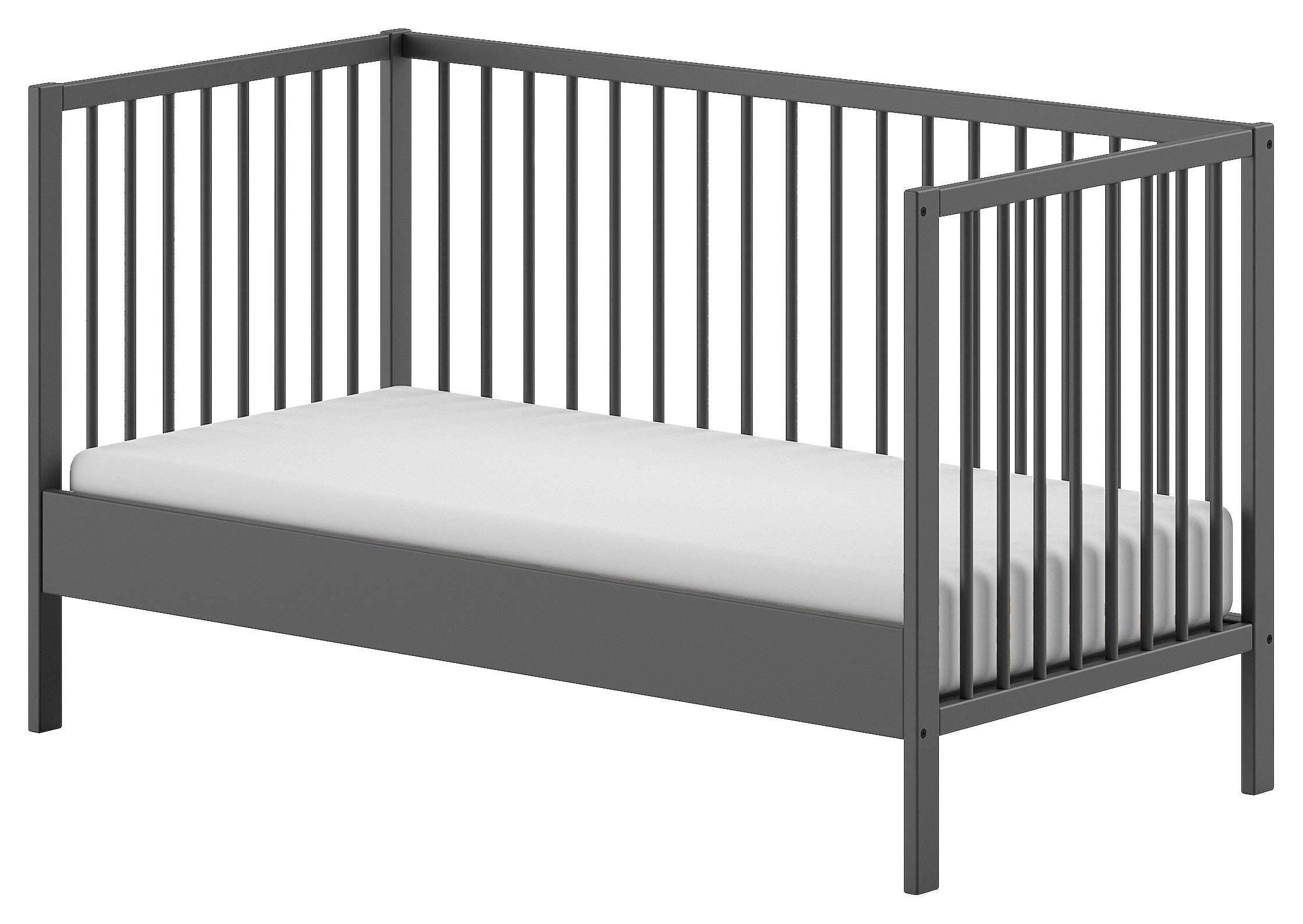 Kinder-/Juniorbett Dino - Anthrazit, MODERN, Holz (70/140cm) - MID.YOU