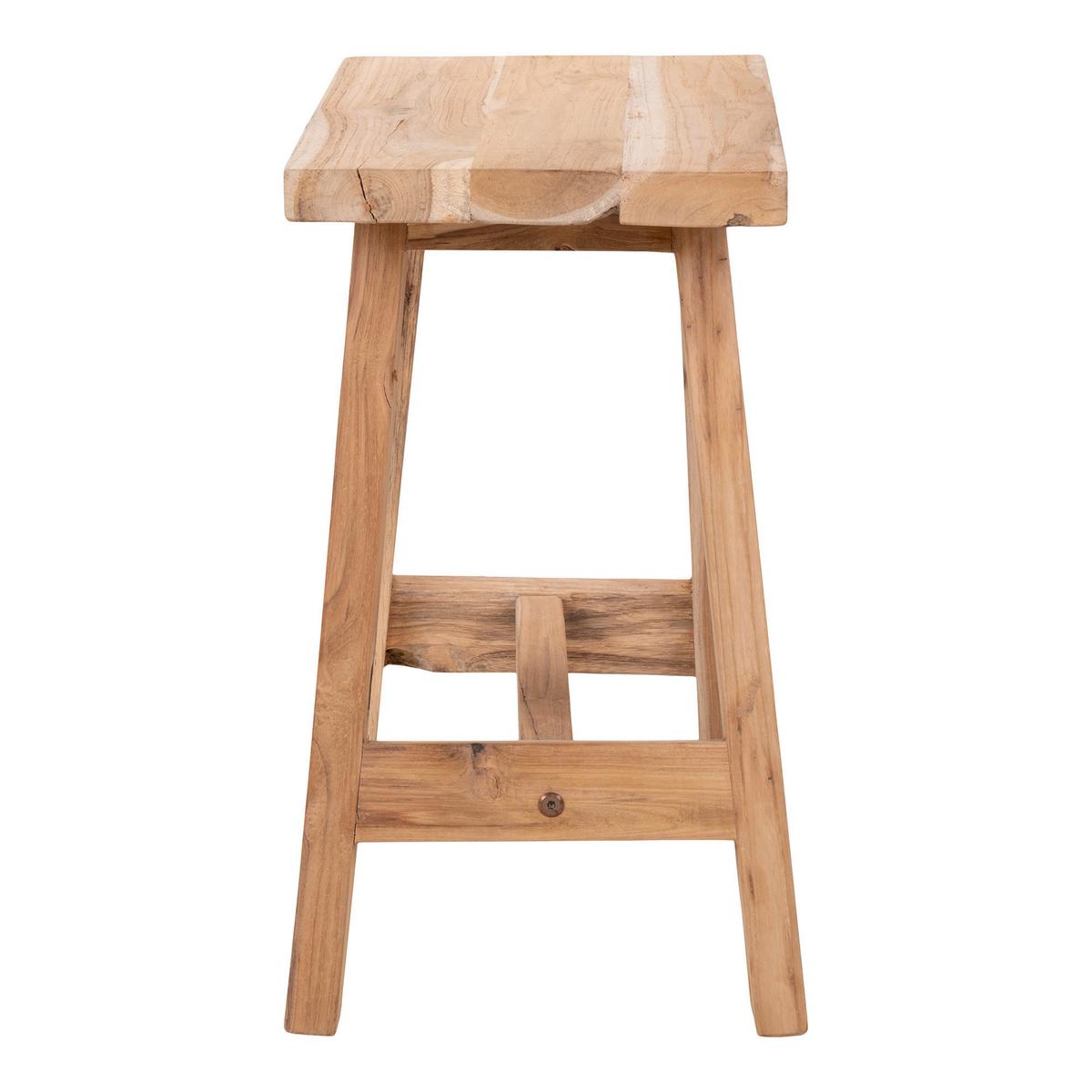 Hocker Barcelona Teakfarben B: 50cm - Teakfarben, Basics, Holz (50/45/25cm) - MID.YOU