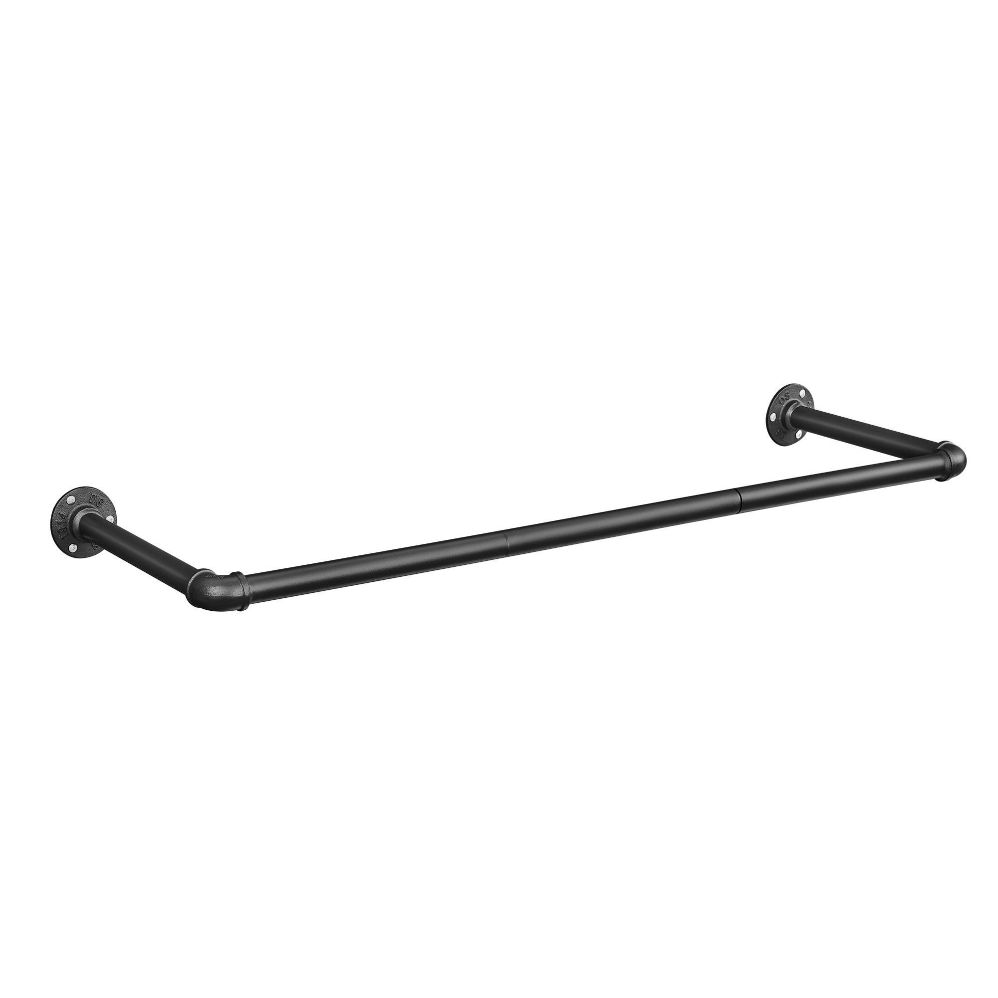 Wandgarderobe Schwarz B: 30 cm - Schwarz, Basics, Metall (30/92cm)